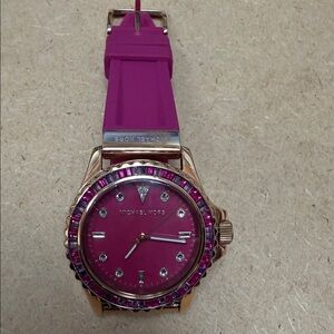 Michael Kors Fuchsia and Gold Watch